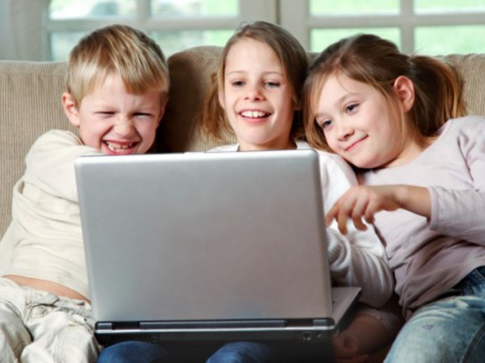 Kids on a computer