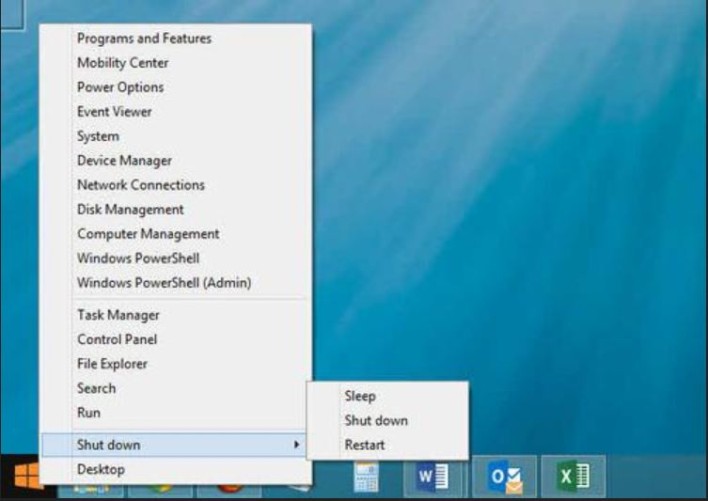 Windows 8.1 quick shutdown