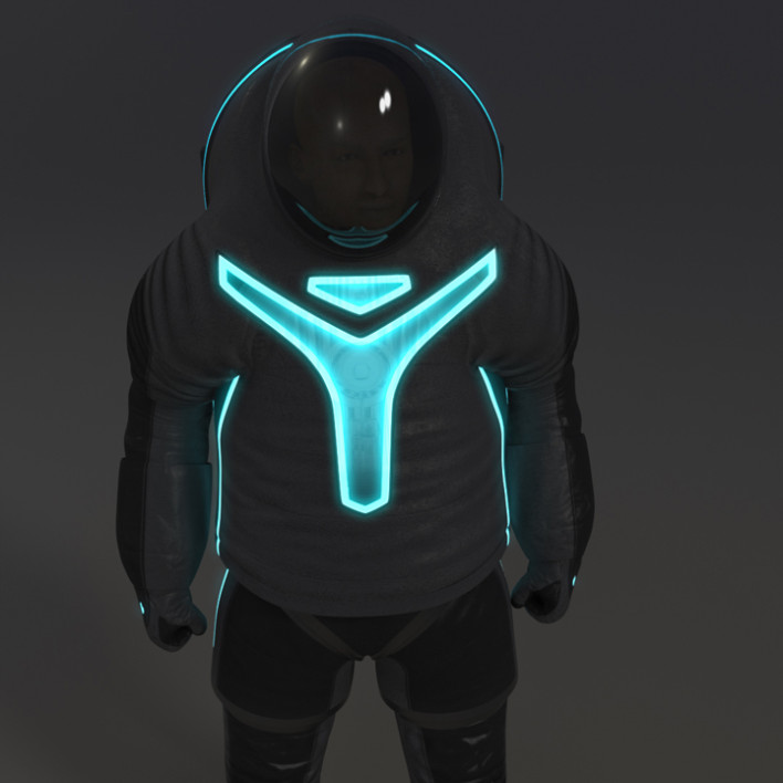Technology suit in dark
