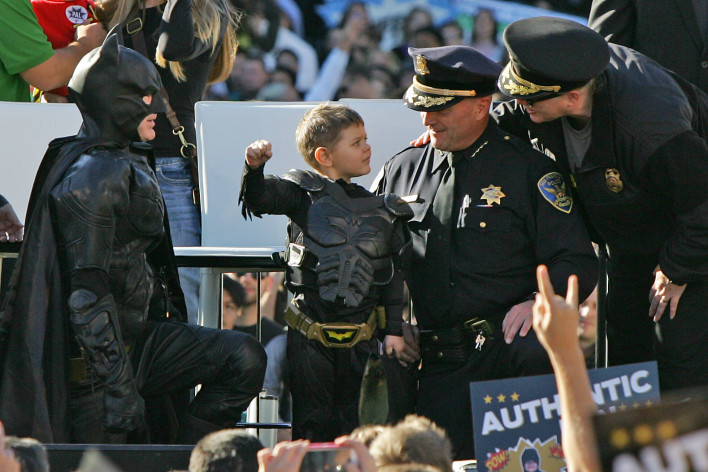 Batkid Congratulated By Police.