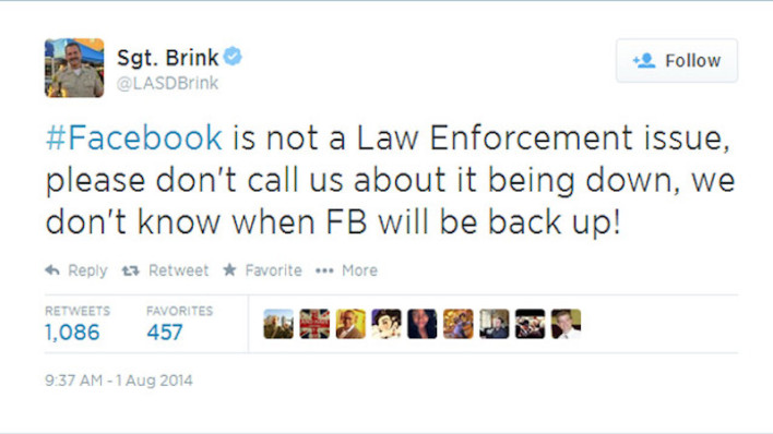Don't Call The Police When Facebook Crashes