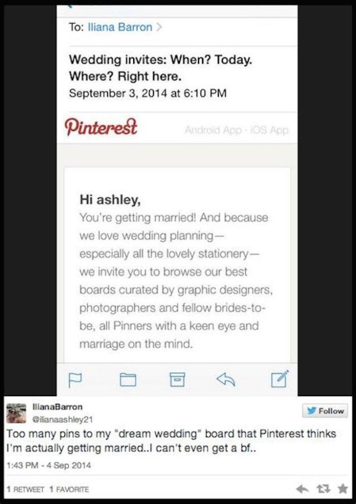 Pinterest Accidentally Sends Marriage Congrats To Singles