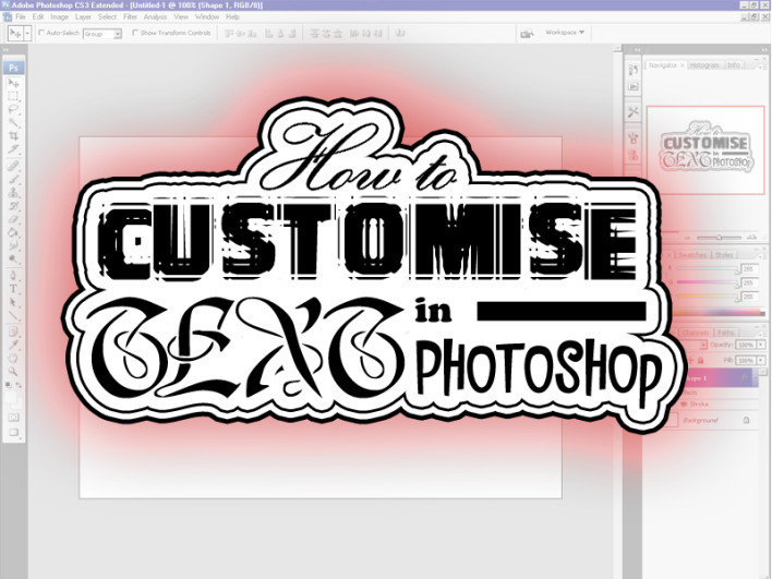 how to photoshop text