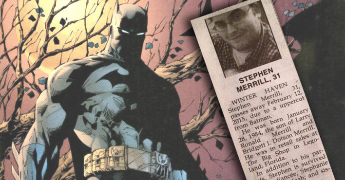 Man Killed By Batman, His Online Obituary Claims