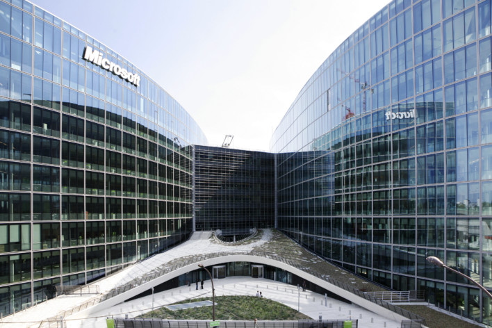 The Microsoft HQ building in France