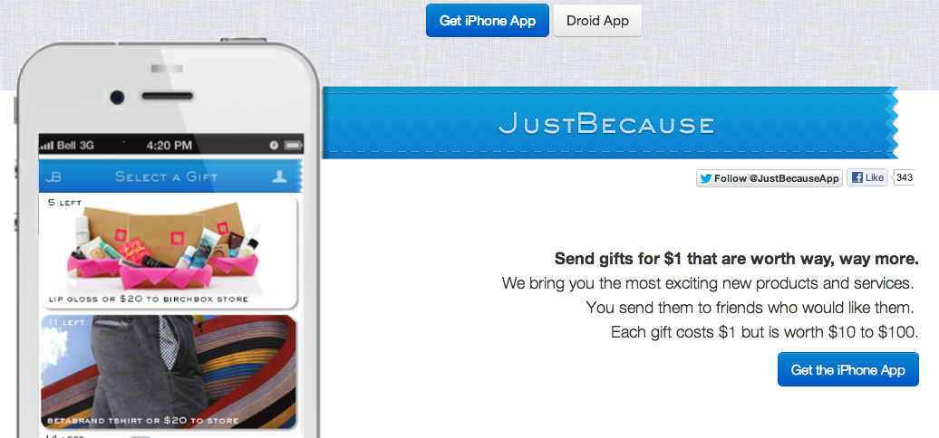 JustBecause: Gifting From The Hottest Startup