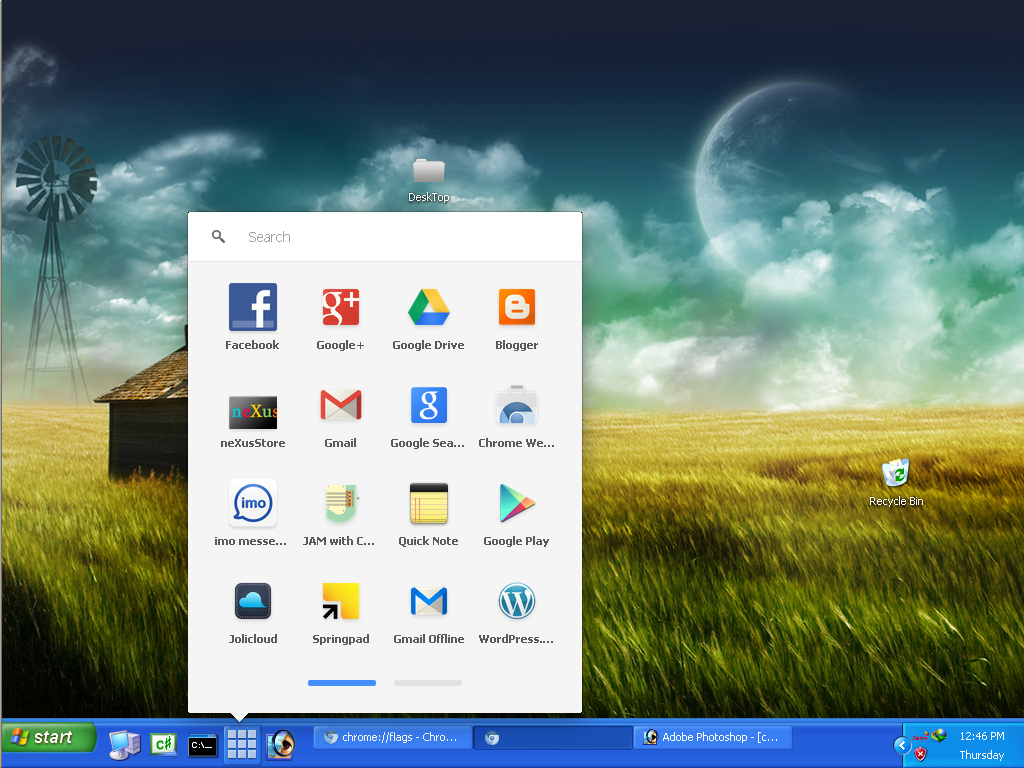 chrome application launcher