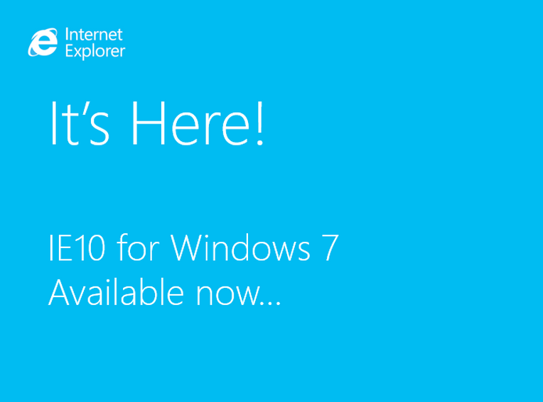 Microsoft to Release IE10 Updates to Windows 7
