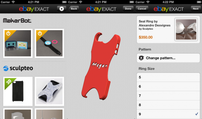 Ebay Exact – New App For Customizable 3D Printed Products