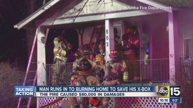 Man Risks Life & Limb To Save Xbox From Burning House