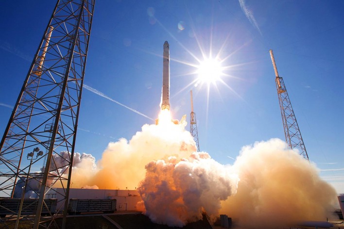 SpaceX On A Mission With The First Reusable Booster Rocket