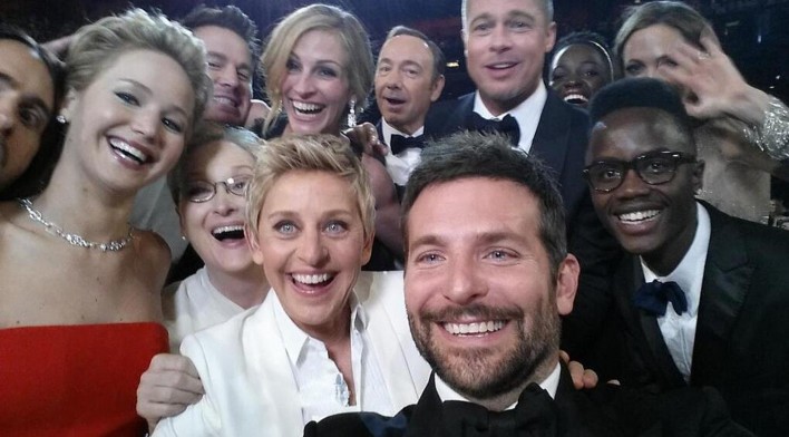 Oscars Selfie Breaks ReTweet Record