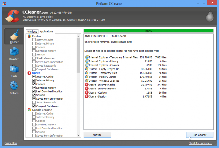 Download CCleaner Version 4.12.4657 Now