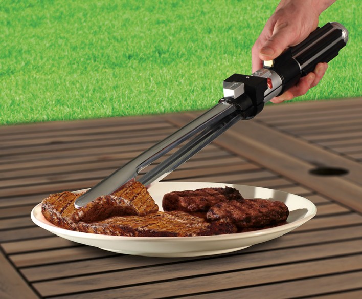 Use These Lightsaber Tongs To Grill Your Food To A Crisp