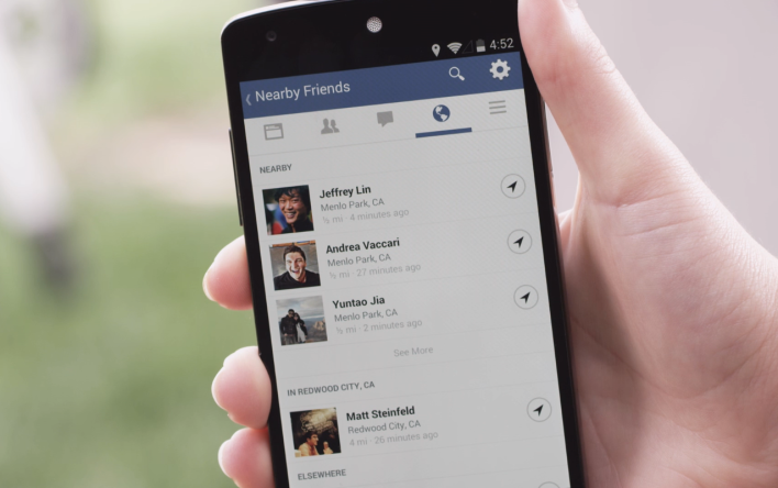 Facebook Nearby Friends Track Feature