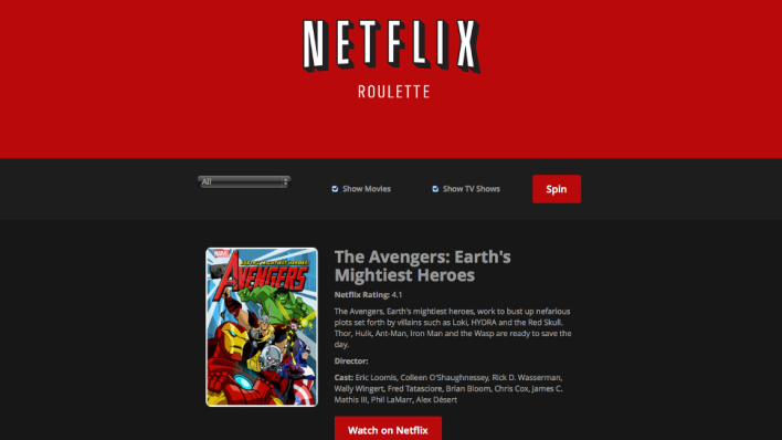 Netflix Roulette Will Pick What To Watch For You