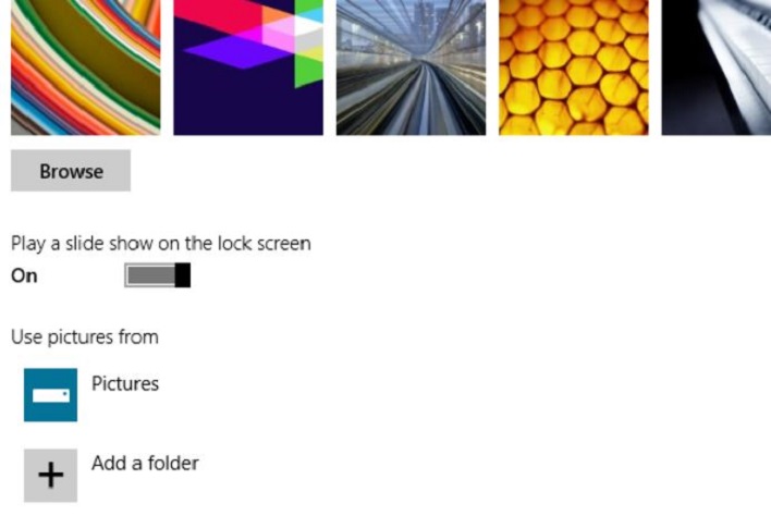 lock screen slideshow windows 8.1