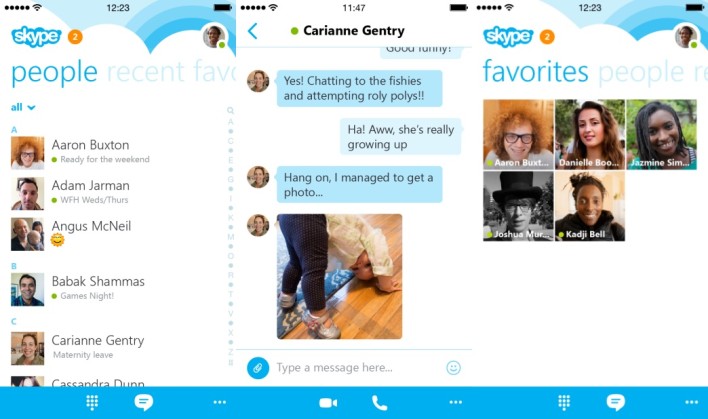 Skype Launches New Design For iPhone