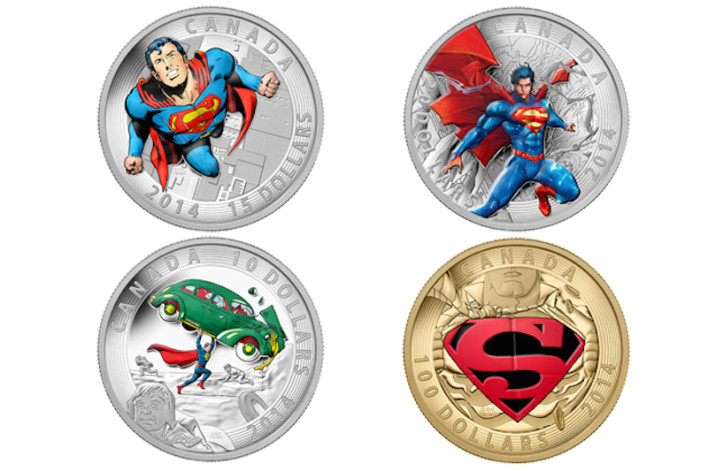 http://www.cbc.ca/news/arts/mint-unveils-four-new-superman-coins-at-fan-expo-2014-1.2750654