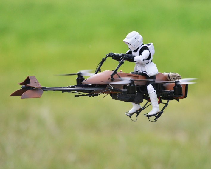 Man Creates Flying Speeder Bike From Star Wars