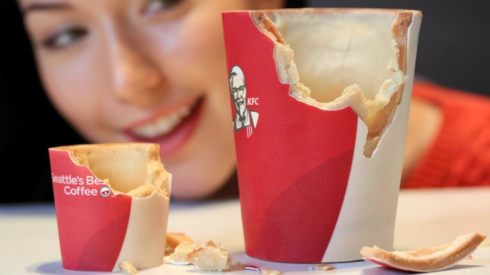 KFC Creates Edible Coffee Cups For 50th Anniversary
