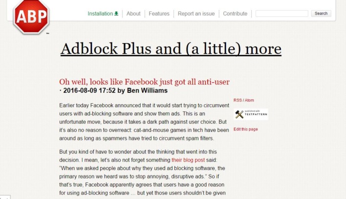 AdBlock Plus: Facebook ad block bypassing is ‘anti user.’