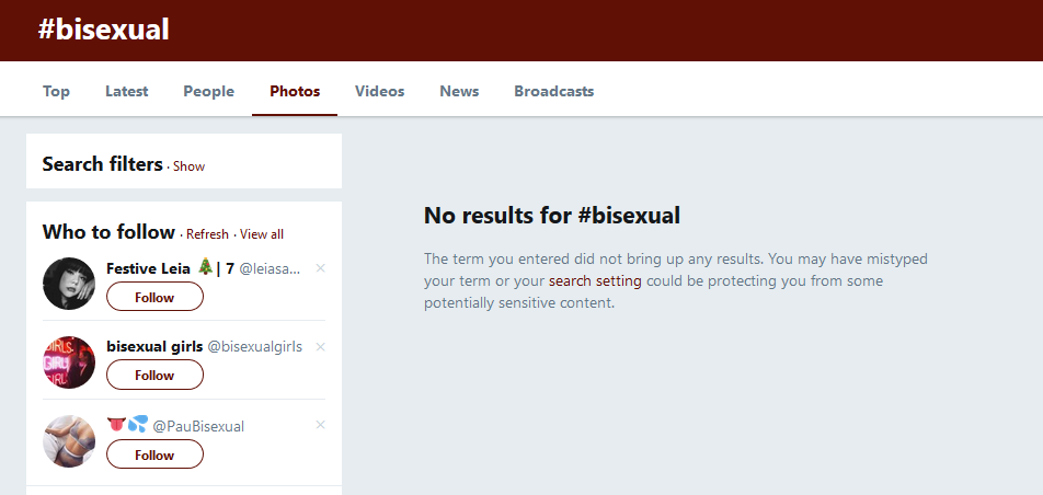 witter has provoked an outcry after blocking bisexual searches, days after it updated rules on adult material.
