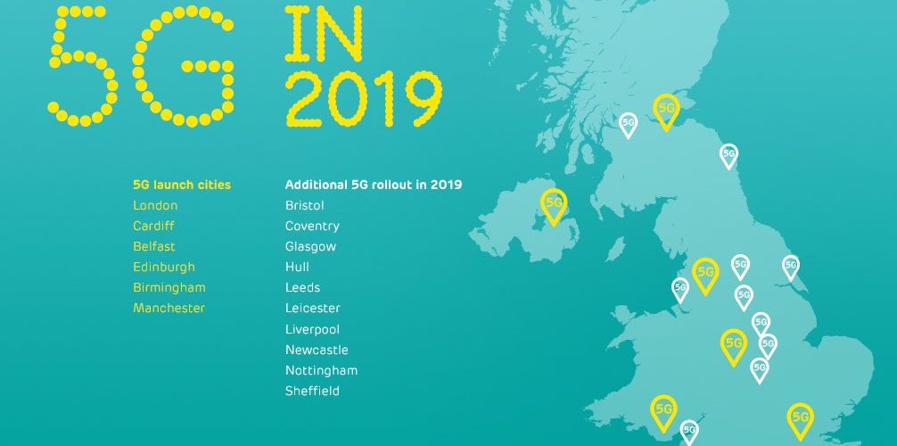 EE confirm first UK cities to get 5G in 2019