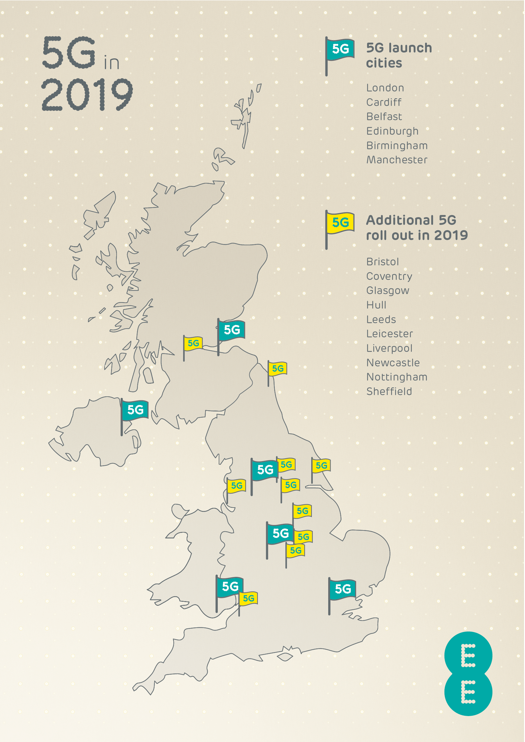 EE has confirmed the first UK 5G cities