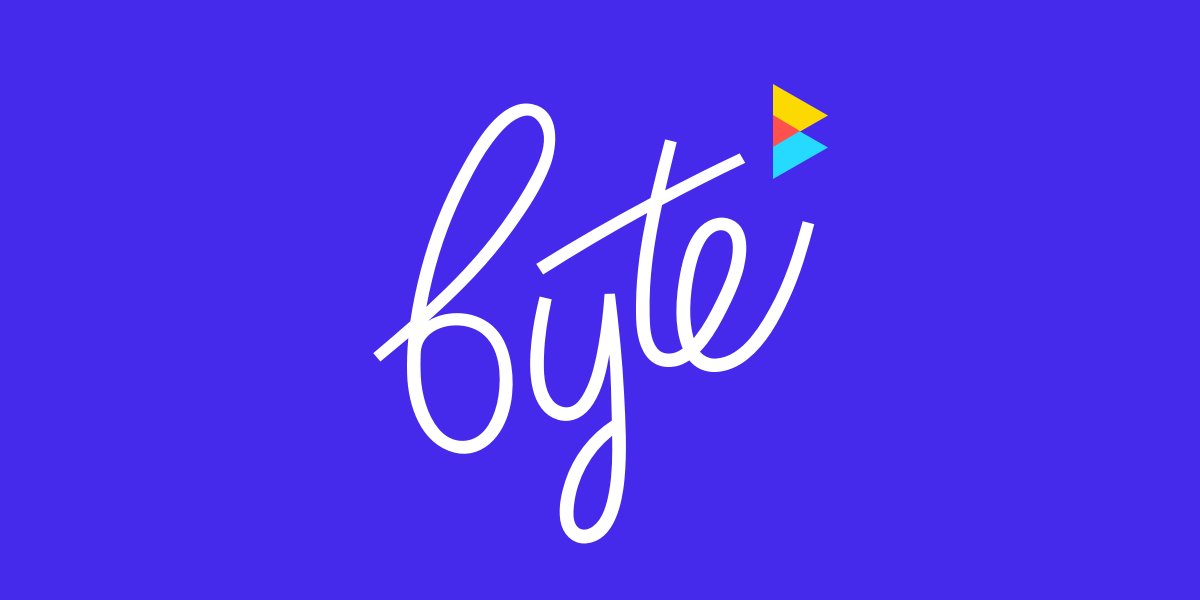 The new Byte Logo was shared by Dom Hofmann, Vine co-creator, via Twitter. Credit: @dhof/ Twitter