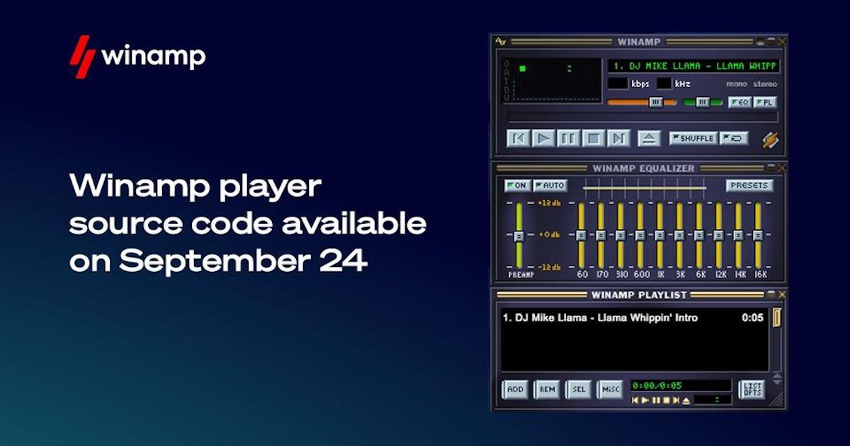 Winamp music player source code released