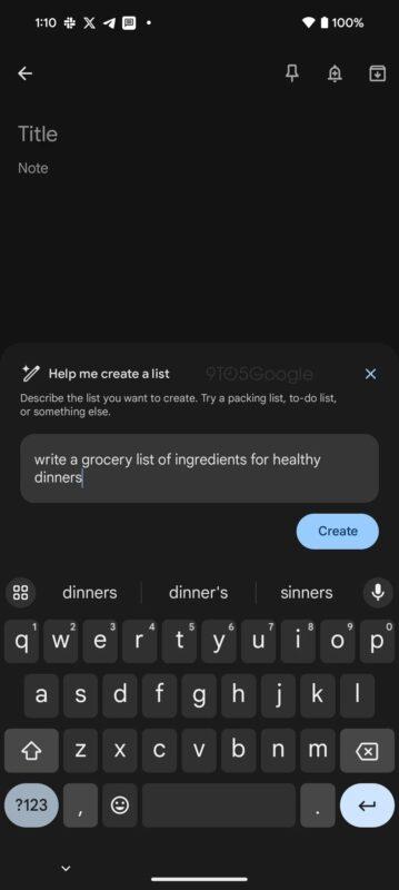 Google Keep adds support for Gemini AI