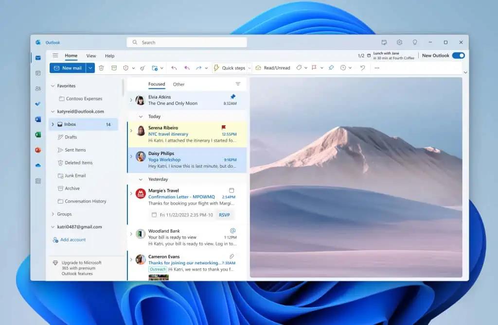 The new Outlook app will be installed automatically on Windows 10