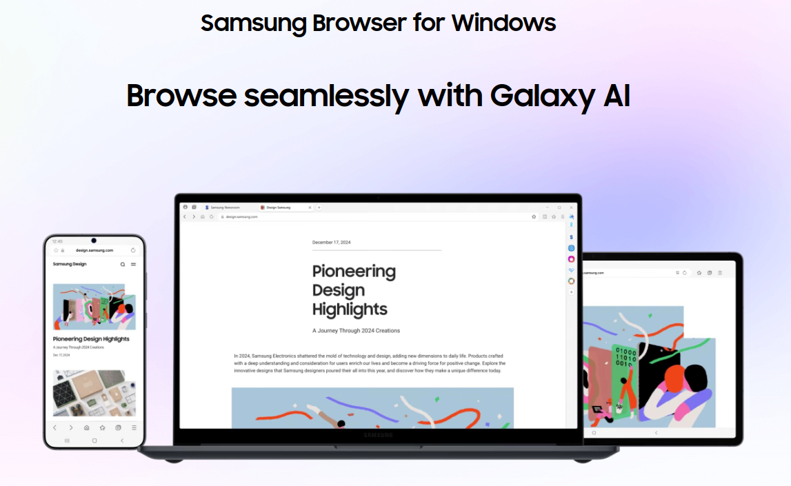 Samsung Internet Browser for Windows launched
