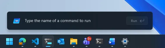 Microsoft is testing an improved Run menu with dark mode