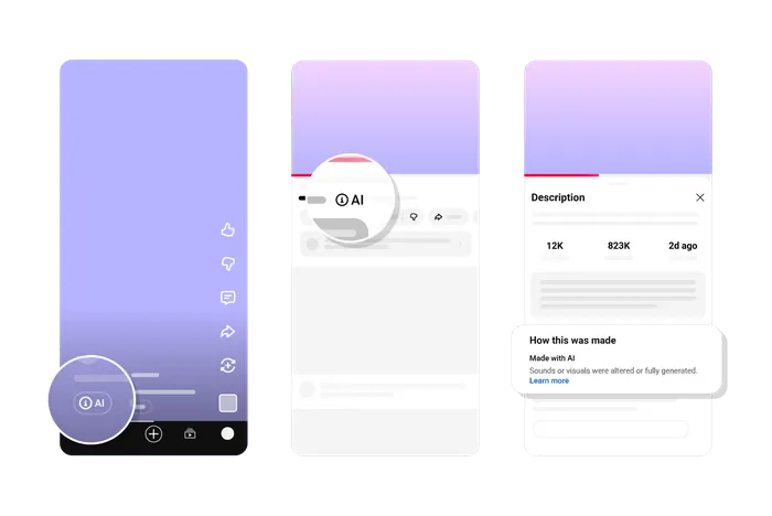 YouTube tự động gắn nhãn video AI
