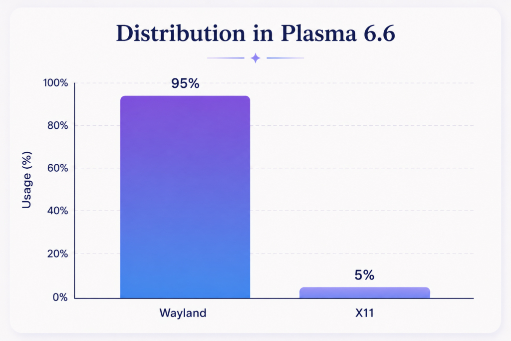 Chỉ có KDE Plasma 6.8 Wayland
